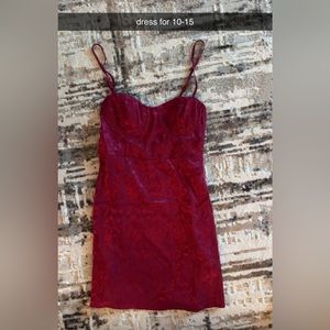 3 dresses- red princess polly, floral american eagle, cranberry lucy in the sky